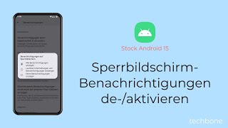 SperrbildschirmBenachrichtigungen aktivieren oder deaktivieren Android 15 [upl. by Nabois91]