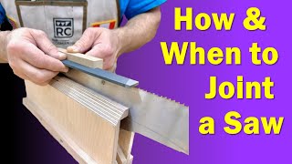 Jointing A Saw Blade  Sharpening Hand Saws [upl. by Rose]