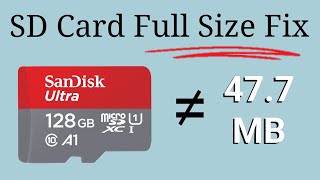Not Showing Full Capacity SD Card Fix Windows [upl. by Lain814]