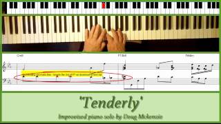 Tenderly  jazz piano tutorial [upl. by Castora445]