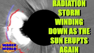 SUN ERUPTS AGAIN  RADIATION STORM UPDATE [upl. by Agnizn]