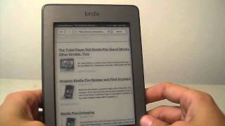 Web Browsing on the Kindle Touch Kindle Touch Review [upl. by Ettari]