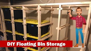 Efficient Garage Storage DIY Storage Rack with Floating Bins [upl. by Perseus70]