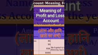 Meaning of Profit and Loss Account  Journal Entry  Finalaccount  Accounting  Short  account ca [upl. by Aseret673]