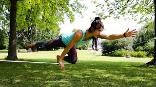 SlacklineYoga Tutorial by Andrea Dattoli The Pointer Pose [upl. by Ryon81]