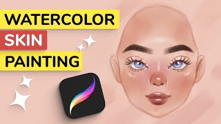 Watercolor Skin Painting in Procreate 😍 [upl. by Snider602]