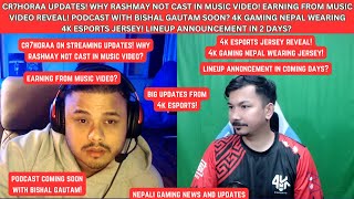 cr7horaaYT EARNING FROM MUSIC VIDEO REVEALED PODCAST SOON4KGamingNepal WEARING 4K ESPORTS JERSEY [upl. by Atat794]