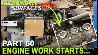 Porsche 911 996 Restoration  Cleaning the Engine Surfaces  Part 60 [upl. by Sirenay]