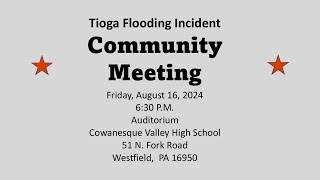 Multi Agency Resource Center and Tioga Flooding Incident Community Meeting [upl. by Dlaner293]