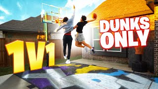 DUNKS ONLY 1v1 Basketball vs D1 HOOPER [upl. by Adlig]