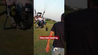 paramotor trike bad landing paramotor training paragliding flyhigh flying [upl. by Janene]