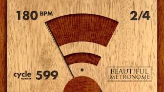 180 BPM 24 Wood Metronome HD [upl. by Annoyed143]