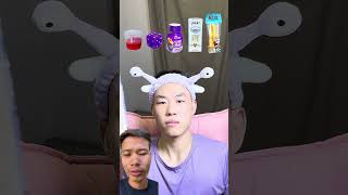 Eating challenge emoticon purple food bite by bite eat mukbang food snacks asmrvideo shorts [upl. by Schellens]