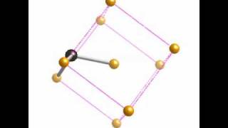 Carbon atom in tetrahedral interstice in ferrite in steel [upl. by Mccallum]