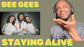 This is Fire  First Time Hearing BeeGees “Staying Alive” REACTION [upl. by Enail]