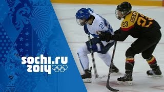 Ice Hockey  Womens Classification  Finland v Germany  Sochi 2014 Winter Olympics [upl. by La Verne]