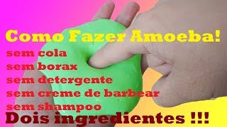 Amoeba Fácil SEM COLA faça você mesmo DIY Como fazer a MELHOR AMOEBA SEM COLA [upl. by Jolda]