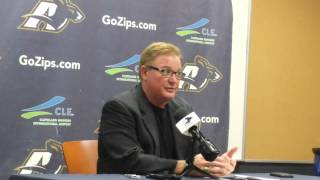 Akron Zips football Terry Bowden on family ties to Marshall [upl. by Novanod]