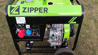 Agregat prądotwórczy generator prądu ZIPPER ZISTE6700DH Diesel Krótka prezentacja cz1 [upl. by Goldner593]