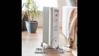 DeLonghi OilFilled Radiator Space Heater Full Room Quiet 1500W Adjustable Thermostat [upl. by Leuqram]