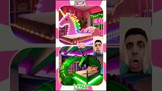 choose Lisa Or Lena Pink 🩷 Vs Green 💚 Home 🏡🏠 lisaorlenahome tiktok viralvideo pink green vs [upl. by Kerry]