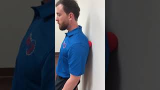 Rotator cuff muscle infraspinatus self massage with ball [upl. by Drusilla]