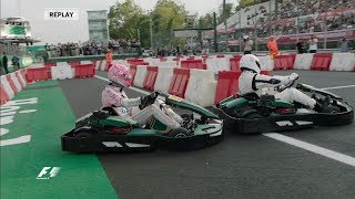 F1 v Champions League Stars Heineken Karting Event at Monza [upl. by Weatherley]