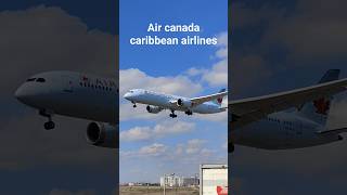 air Canada plane landing Caribbean plane take off Pearson airport Toronto Canada mar 2824 [upl. by Ajet]