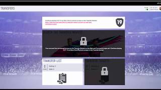 TUTORIAL ON HOW TO UNLOCK THE TRANSFER MARKET ON THE FIFA 19 WEBAPP EASY FIX [upl. by Llemar]