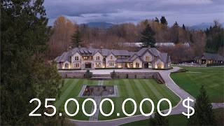 Inside a 25 Million Vancouver Mansion  Luxury Home Tour in Canada [upl. by Froh]