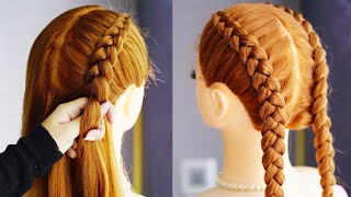 Cute Two Braids Hairstyle For School [upl. by Jochebed]