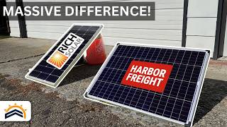 Harbor Freight 100W Vs Rich Solar 100W  Tested [upl. by Gill]