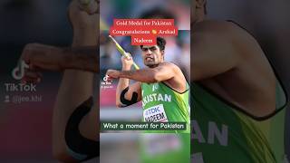 Gold Medal for Pakistan 🇵🇰 Congratulations 👏 Arshad Nadeem [upl. by Jolenta]