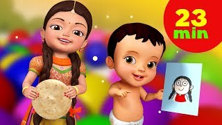 Mummy Ki Roti Gol Gol Rhyme and Much More  Hindi Rhymes for Children  Infobells [upl. by Ganley]