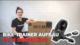 ELITE DIRETO XRT  Unboxing amp Fahrrad einspannen Schnellspanner  BikeTrainer Aufbau Indoor [upl. by Dougall526]