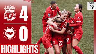 Four Goals in WSL Victory Liverpool Women 40 Brighton  Highlights [upl. by Tibbitts]