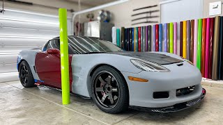 WIDEBODY Corvette ASMR Wrap Guide  The Hardest Parts In REAL TIME [upl. by Gorrono49]