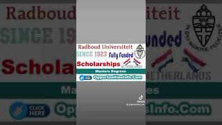 Radboud University Scholarships in Netherlands 20252026 Fully Funded [upl. by Tillo]