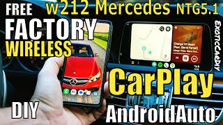 W212 DIY FACTORY Mercedes NTG51 CARPLAY  Android AUTO [upl. by Tiertza]