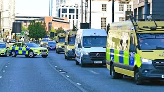 Southport Mass Stabbing Suspect Axel Rudakubana High Security Convoy From Liverpool Crown Court [upl. by Grobe]