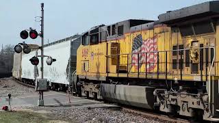 Union Pacifics Alton amp Southern  North Platte manifest train wMoPac 1982  Maplewood MO 22124 [upl. by Lenrad]