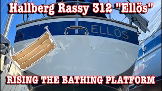 Hallbergrassy 312 quotELLÖSquot Easily Raise The Bathing Platform DIY BOAT [upl. by Maharg]