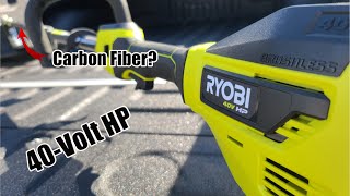 Ryobi 40V HP Brushless Carbon Fiber Shaft Attachment Capable String Trimmer Review RY40290 [upl. by Johnson]