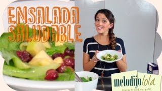 Ensalada saludable fácil y rápido Ensalada con aderezo de Mango [upl. by Sudnak]