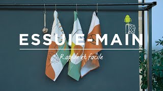 Tuto vidéo  Coudre un essuiemain  Un DIY facile et rapide par KREANDO [upl. by Celestyna780]