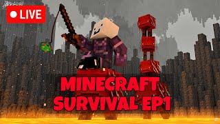 Minecraft Survival EP1 End beaten [upl. by Goddord293]