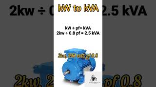 Converting KW to KVA Understanding Power in Electrical Systems trending electrical viral catia [upl. by Enelear394]