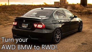 BMW E90  xDelete install Make your AWD BMW into RWD [upl. by Simonette]