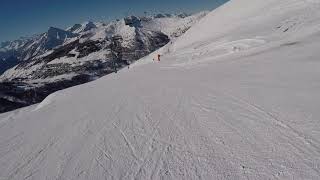 Vialattea  Skiing 2023  Sestriere  red  black piste 8 [upl. by Tichon401]