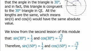 Trigonometry Intro to Unit Circle  II [upl. by Erreid469]